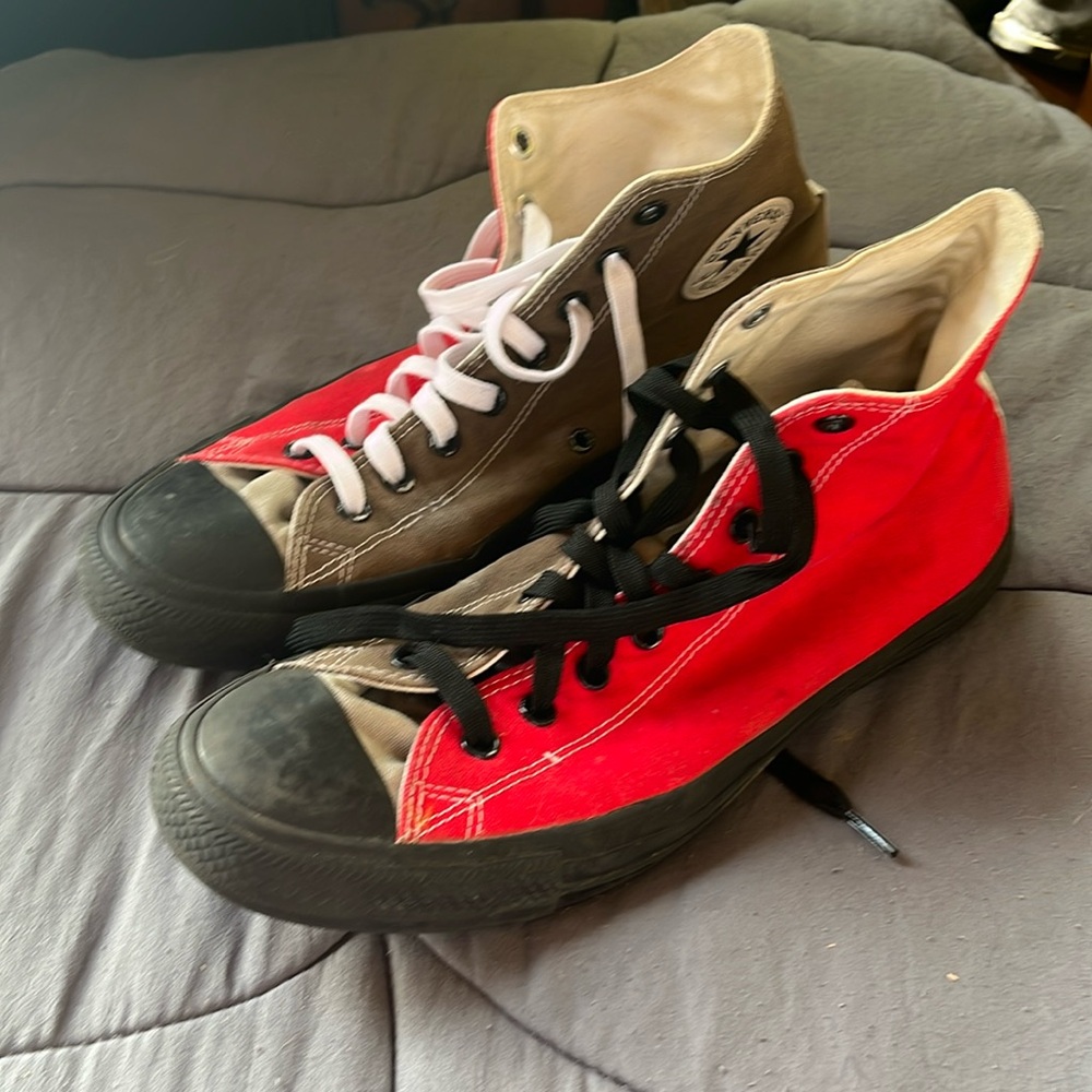 Custom Red/Gray Converse
Wide Toe Size 10.5